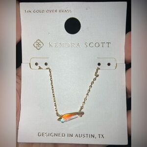 KENDRA SCOTT Feminine Iridescent Cut Dichroic Crystal Pendant Necklace NEW NWT
